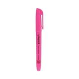 Pocket Highlighters Fluorescent Pink Ink Chisel Tip Pink Barrel Dozen | Bundle of 2 Dozen