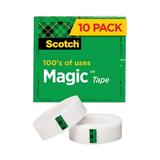 Scotch Magic Tape Value Pack 1 Core 0.75 x 83.33 ft Clear 10/Pack