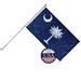 South Carolina State Flag and 6ft Flagpole with Wall Mounting Bracket - 3ft x 5ft Knitted Polyester Flag State Flag Collection Flag Printed in The USA