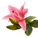 Yesbay 1 Pc 3 Heads Sweet Artificial Flower Fake Lily Floral Home Wedding Party Decor Artificial Lily Flower-Dark Pink