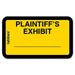 Tabbies Plaintiff s Exhibit Legal File Labels - 1 5/8 x 1 Length - Yellow - 252 / Pack | Bundle of 5