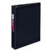 Mini Size Durable Non-View Binder With Round Rings 3 Rings 1 Capacity 8.5 X 5.5 Black | Bundle of 2 Each