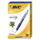 BIC Velocity Retractable Ball Pen Blue Ink 1 mm 36/Pack