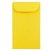 JAM Paper & Envelope #6 Coin Envelopes 3 3/8 x 6 Yellow 100/Pack