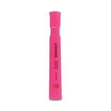 Universal Desk Highlighters Fluorescent Pink Ink Chisel Tip Pink Barrel Dozen (08865)