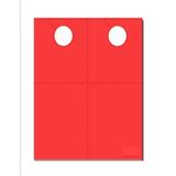 Door Hanger with Removable Coupon Card Print-Ready 4-1/4 x 11 2-UP on 8-1/2 x 11 Red 65-lb Astrobrights Cover Perfed for Separation with 1-1/2 Hole - 250 Sheets (500 Hangers)