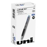 Uniball 207 Retractable Gel Pens Medium Point (0.7mm) Blue Ink 12 Count