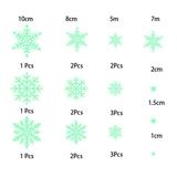Yannee Electrostatic Fluorescent Snowflake Sticker Christmas Ornament Snowflake Sticker