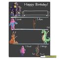 Cohas Monster Theme Birthday Milestone Chalkboard 15 by 20 inches White Marker