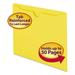 Smead Colored File Jackets with Reinforced Double-Ply Tab Straight Tab Letter Size Yellow 100/Box (75511)