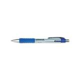 Comfort Grip Retractable Gel Pen Medium 0.7mm Blue Ink Silver Barrel Dozen