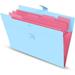 Expanding File Folder 5 Pockets A4 Paper Accordion Document Organizer Light Blue - 2 Pack