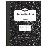 Pacon 2023383 9.75 x 7.5 in. 1 cm Composition Book with Grid Ruled & 100 Sheets