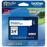 Genuine Brother 3/4 (18mm) Blue on White TZe P-touch Tape for Brother PT-1950 PT1950 Label Maker