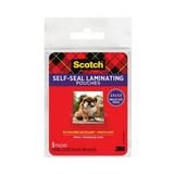 2PK Scotch Self-Sealing Laminating Pouches 9.5 mil 2.81 x 3.75 Gloss Clear 5/Pack (PL903G)