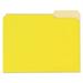 Deluxe Colored Top Tab File Folders 1/3-Cut Tabs: Assorted Letter Size Yellow/Light Yellow 100/Box | Bundle of 2 Boxes