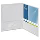 Business Source Laminated Cover 2-pocket Portfolio Letter - 8 1/2 x 11 Sheet Size - 100 Sheet Capacity - 2 Internal Pocket(s) - White - 25 / Box