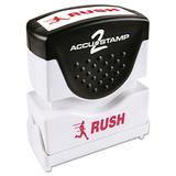 ACCUSTAMP2 Pre-Inked Shutter Stamp Red RUSH 1 5/8 x 1/2 -COS035590