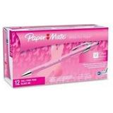 Papermate Papermate FlexGrip Elite Ballpoint Retractable Pink Ribbon Pens Black Ink Medium Point Dozen DZ -