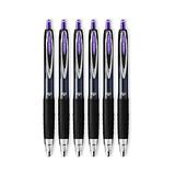 Uni-Ball Signo 207 Retractable Gel Ink Pens 0.7mm Medium Point 6-Count (Purple Medium)