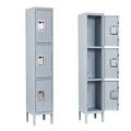 STANI Metal Lockers 5/3 Doors Steel Storage Cabinet Locker for Employees/ School /Gym/ Home /Office/Mudroom/Industrial Lockers(Grey/Blue)