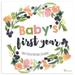 Baby s First Year Floral Undated Wall Calendar - 12x12 Keepsake Scrapbook Milestone Calendar for New Moms