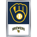 MLB Milwaukee Brewers - Logo 22 Wall Poster 22.375 x 34 Framed