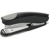 Business Source Dual Shot Full-strip Stapler - 20 Sheets Capacity - 210 Staple Capacity - Full Strip - 1/4 Staple Size - Black | Bundle of 5