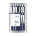 TUL Gel Pens Retractable Fine Point 0.5 mm Gray Barrel Blue Ink Pack of 12