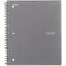 Spiral Notebook 1 Subject Wide Ruled Customizable Gray - Five Star