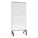 Ghent Pointe Magnetic Mobile Glass Dry Erase Board White Black Frame 77x36