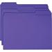 Smead File Folders with Reinforced Tab Letter - 8 1/2 x 11 Sheet Size - 3/4 Expansion - 1/3 Tab Cut - Top Tab Location - Assorted Position Tab Position - 11 pt. Folder Thickness - Purple - 1.09 oz