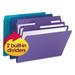 SuperTab Organizer Folder 1/3-Cut Tabs: Assorted Letter Size 0.75 Expansion Assorted Colors 3/Pack | Bundle of 10 Packs