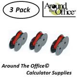 CASIO Model AL-3000 Compatible CAlculator RS-6BR Twin Spool Black & Red Ribbon by Around The Office