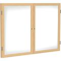 Ghent s Ceramic 36 x 48 2 Door Enclosed Mag. Whiteboard in White