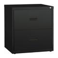 Hirsh 30 Inch Wide 2 Drawer Metal Lateral File Cabinet for Home and Office Holds Letter Legal and A4 Hanging Folders Black