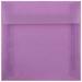 JAM Paper & Envelope 6.5 x 6.5 Translucent Envelopes Lilac Purple 1000/Carton