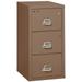 FireKing 3-Drawer Vertical Safe-In-A-File Cabinet 31 Depth Legal Size 1-Hour Fire Resistant Impact Rated Cabinet High-Security Keylock 30 Min. Protection for Media Files Tan