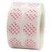 White with Hot Pink Polka Dot Circle Stickers | 0.5 Inch Round | 1 000 Pack