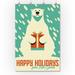 Lake Geneva Wisconsin - Happy Holidays - Gift - Polar Bear - Retro Christmas - Lantern Press Artwork (36x54 Giclee Gallery Print Wall Decor Travel Poster)