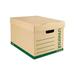 Recycled Medium-Duty Record Storage Box Letter/Legal Files Kraft/Green 12/Carton