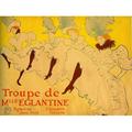 Toulouse Lautrec Poster French Can Can Girls Metal Sign 8inx 12in Print on Metal 8x12 Square Adults Best Posters