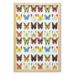 Butterfly Wall Art with Frame Assortment of Detailed Butterflies in Various Shapes Vibrant Colored Creatures Printed Fabric Poster for Bathroom Living Room 23 x 35 Multicolor by Ambesonne