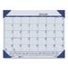 House of Doolittle HOD124640 Recycled EcoTones Ocean Blue Monthly Desk Pad Calendar 18.5 x 13 2021