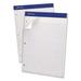 Ampad Evidence Dual Narrow/Margin Ruled Pad 8-1/2 x 11-3/4 White