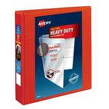 Avery Heavy Duty View 3 Ring Binders 1-1/2 One Touch Slant Rings 1 Red Binder (79356)