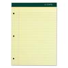 TOPS Double Docket Ruled Pads Medium/College Rule 8.5 x 11.75 Canary 100 Sheets -TOP63383