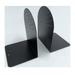 Huron 7 Steel Fanhole Non-Skid Bookends Pair Black