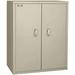 FireKing Two-Door Fireproof Storage Cabinet 44â€� Height with 2 Adjustable Shelves 1-Hour Fire Resistant Impact Rated Cabinet High-Security Keylock Pewter