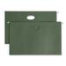 Smead Hanging Pockets with Full-Height Gusset 1 Section 3.5 Capacity Legal Size Standard Green 10/Box